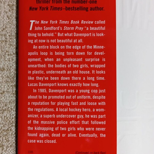 Buried Prey by John Sandford used, English crime fiction hardcover