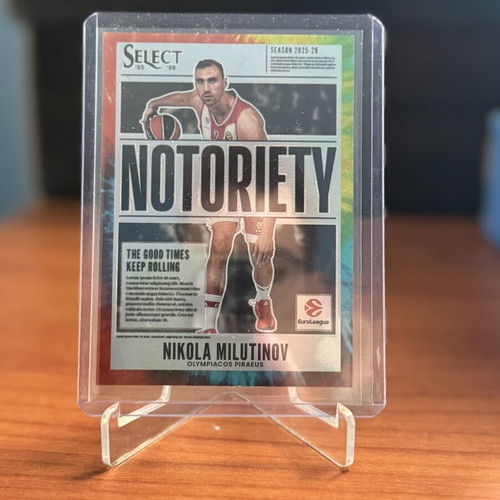 25-26 Panini EuroLeague Select Milutinov/25 Olympiacos basketball card