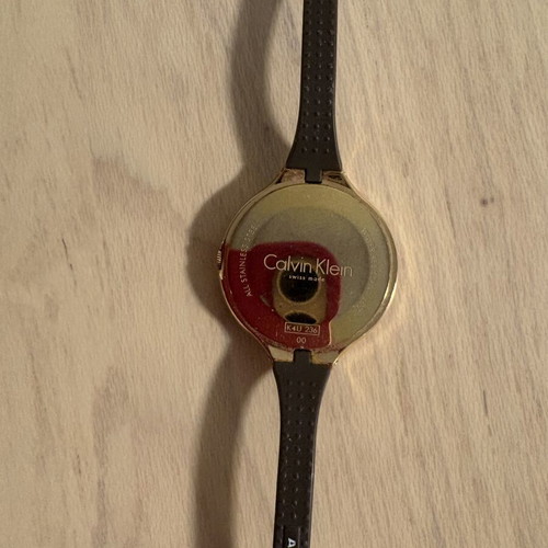Calvin Klein women's watch with rubber strap, brown and gold