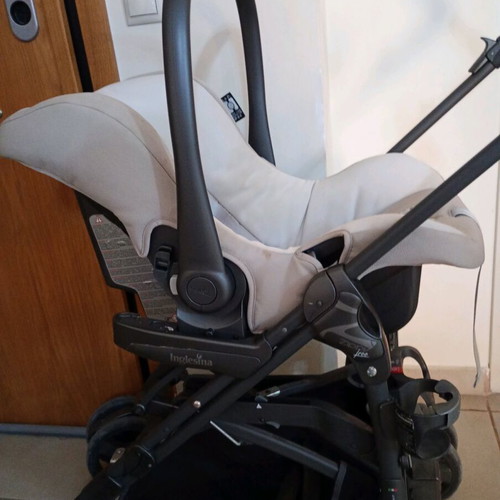 Inglesina Zippy Free stroller used with car seat and accessories