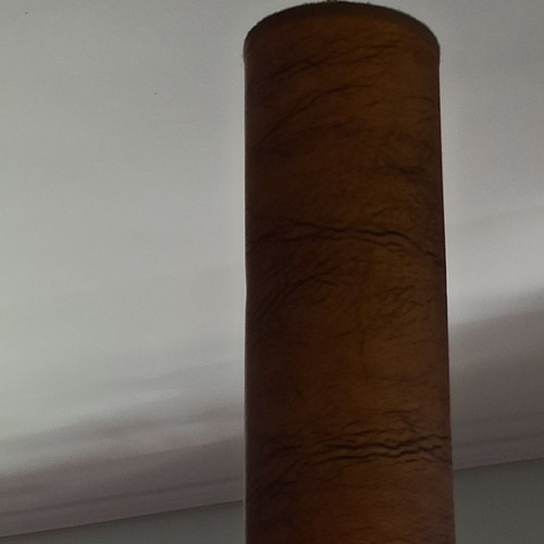 Pendant lights used, pack of 3, yellow with brown patterns