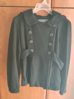Badila coat 60% wool like new, black, size L