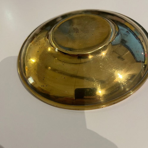 Decorative brass plate with silver Pegasus inlay used