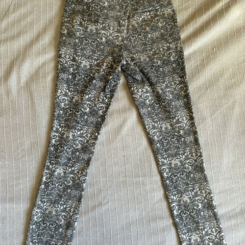 Atmosphere Textured Jacquard Brocade Trousers luxury size S black grey floral damask