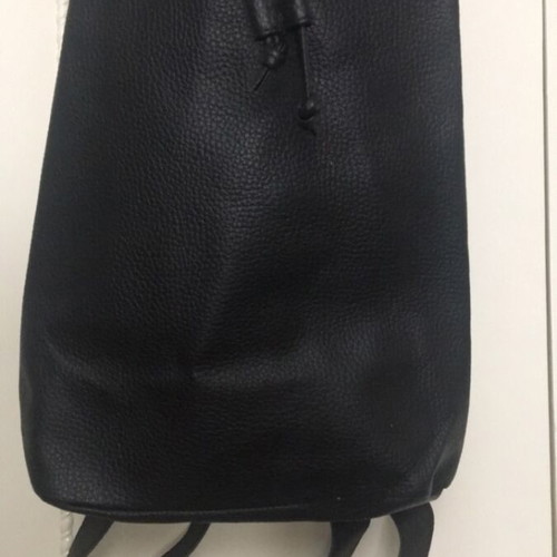 Backpack new, black leatherette and PVC