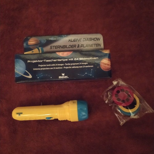 Moses mini projector torch with planets and 24 images