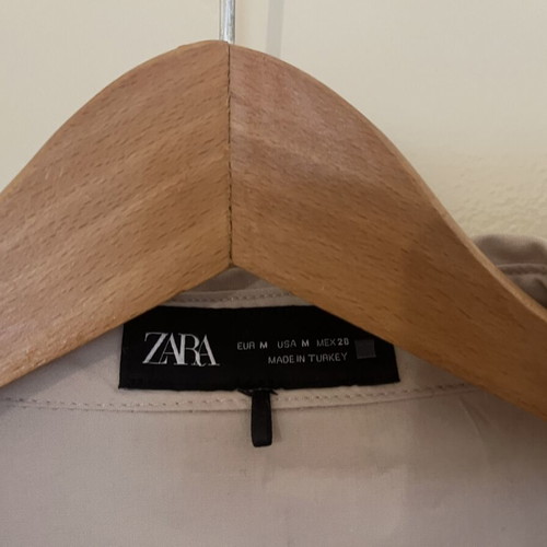 Zara cropped beige shirt like new, cotton