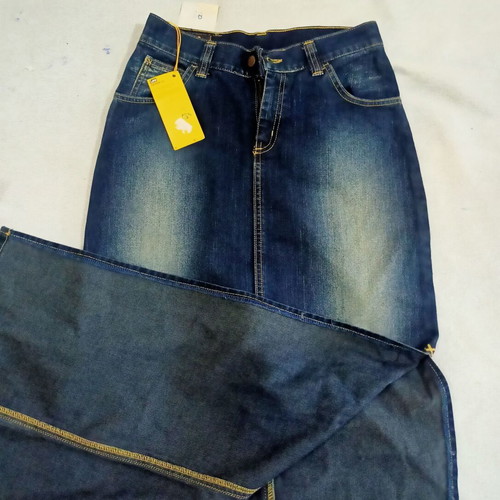 Lee Cooper Women's Side Slit Maxi Denim Skirt new, size S, blue