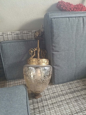 Classic ceiling light used, set of two globes