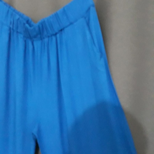 Γυναικεία παντελόνα μπλε καλοκαιρινή Plus Size XXL/XXXL καινούργια με λάστιχο στη μέση