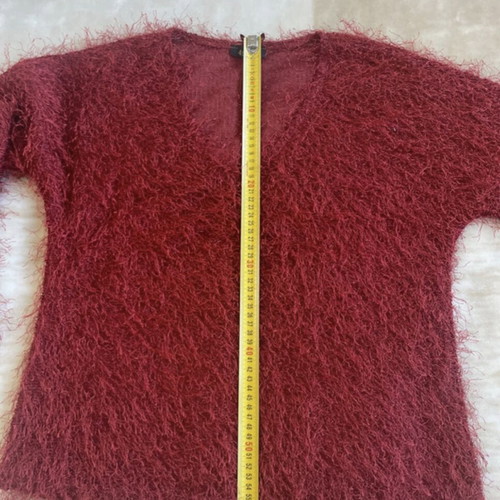 4You women's V blouse used, burgundy with sequins