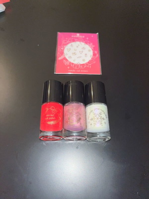 Essence nail polish and nail stickers new, set of 3