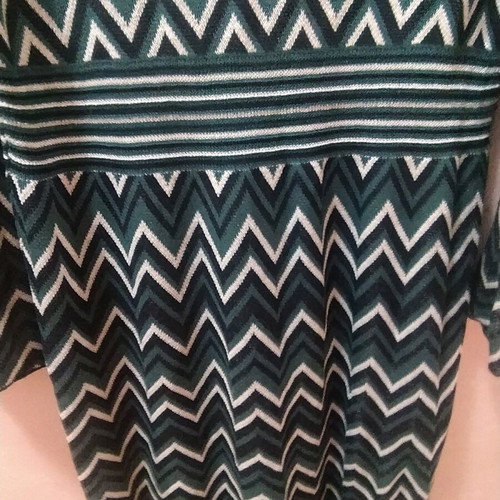 Numph knitted long dress like new, black and green
