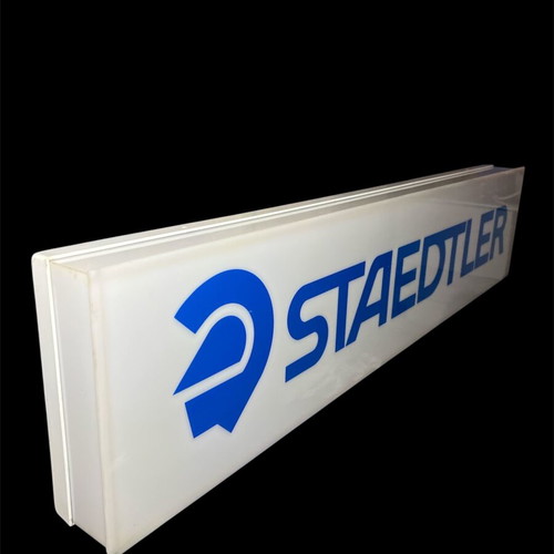 Staedtler illuminated sign used, 110x26, 1980s