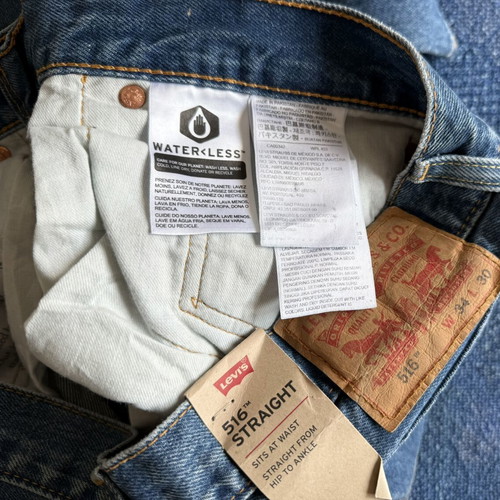 Levi's 501 Original and 516 Straight men's jeans new, blue, size 32