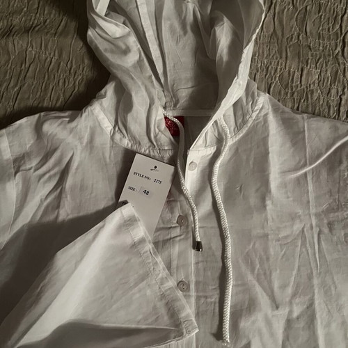 Shirts with hood new, size 48, cotton, white