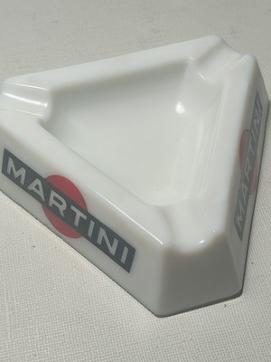 Martini Opalex Retro Ashtray used, glass, made in France