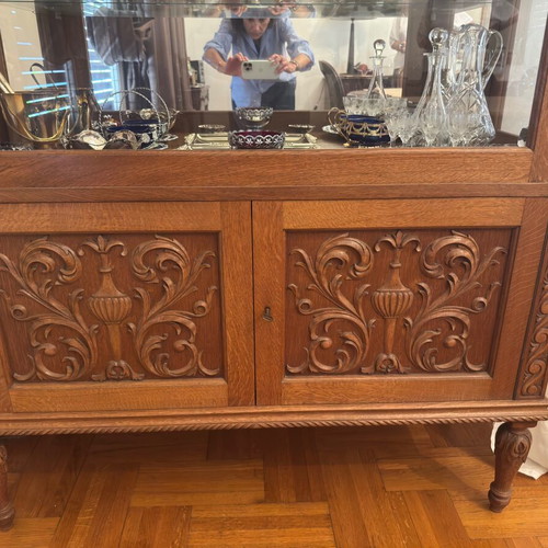 Handcrafted woodcarved dining set by Arapogiannis