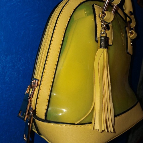 Yellow handbag with inner bag like new