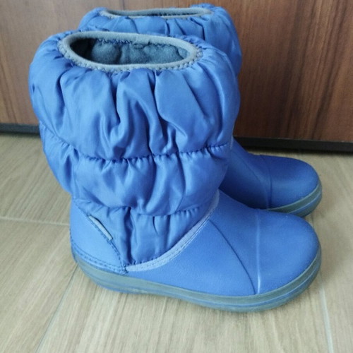 Crocs kids' rain boots used, blue, sizes 28-29