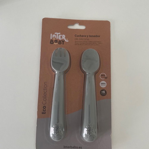 Interbaby Silicone Spoon and Fork Set New
