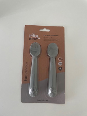 Interbaby Silicone Spoon and Fork Set New