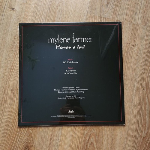 Mylene Farmer Maman a Tort Remix vinyl limited edition sealed red