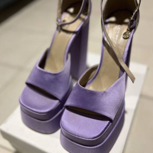 Tsakiris Mallas purple high heel shoes, size 40