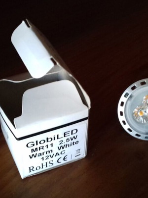 GlobiLED MR11 2.5W LED spot καινούργιο, 12 τεμάχια, θερμό φως 12V AC