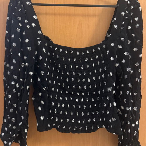 LC Waikiki off-shoulder blouse like new, black and white, size L