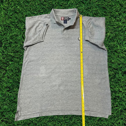 Chaps Ralph Lauren Grey Polo Shirt Medium Like New