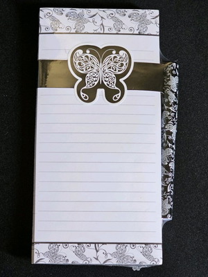 Notepad 70 sheets with pen and magnet new