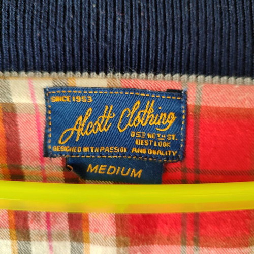 Alcott cotton cardigan M like new, light gray with dark blue details