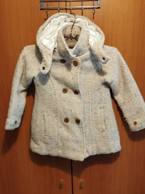 Orchestra girls' coat like new, beige with metallized details