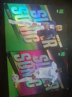 Super Sonic Mbappe and Vini Jr stickers like new