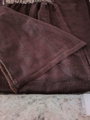 Net curtain brown color, like new, 2.65m height and 2.80m width