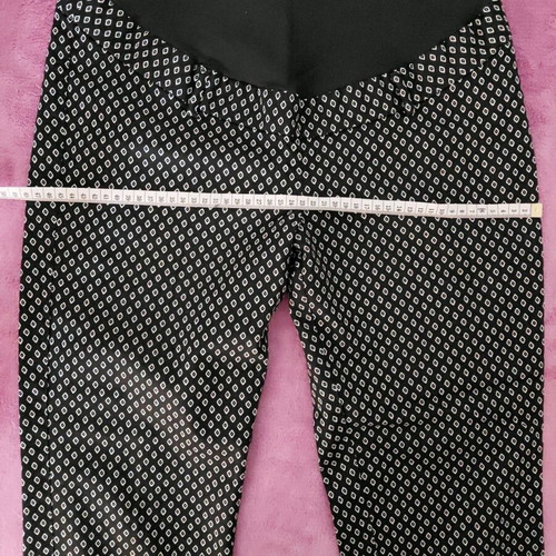 H&M fabric maternity pants used, black and white