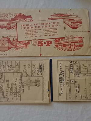 Εισιτήριο τραίνου 1958 μεταχειρισμένο, από Νέα Υόρκη για Σικάγο