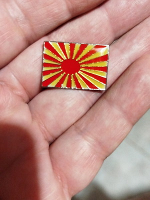 Japanese Army and Navy WW2 Rising Sun Flag Pin