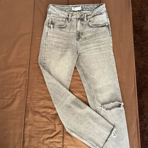 Zara jeans size S used, high waist, grey