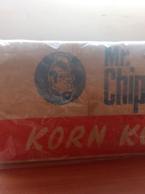Χάρτινο κουτί πατατάκια Mr. Chips, σπάνιο συλλεκτικό, δεκαετία 1970, Ελλάδα