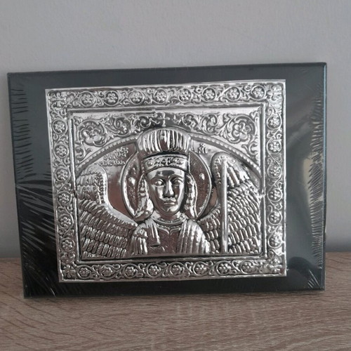 Saint Taxiarchis Michael Mandamados Lesvos metal icon new