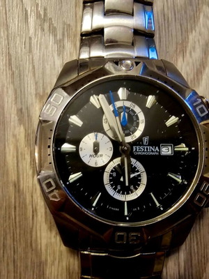 Festina F16286 men's wristwatch, black and silver