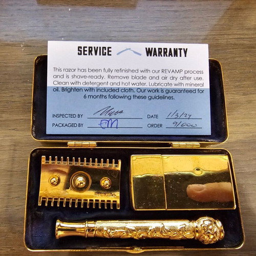 Gillette ABC Pocket Edition gold plated 24 karat like new