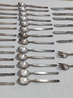 JAL Japan Airlines Vintage Silver-Plated Cutlery Set used