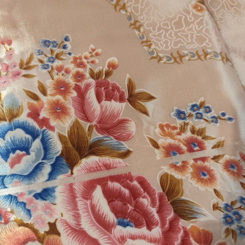Set of two large pillowcases pink with floral design new