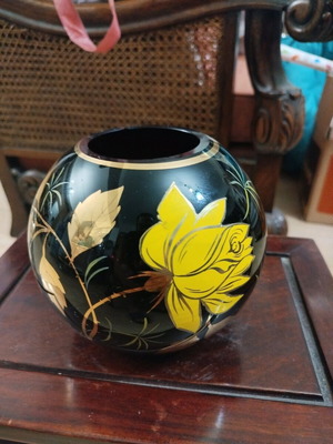 Glass vase used, height 13cm