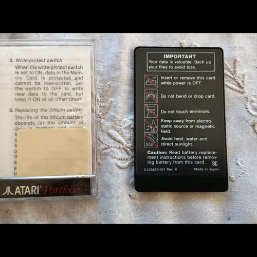 Atari Portfolio memory expansion card 64 kilobytes like new