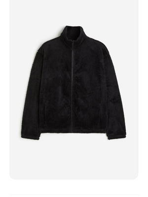 Ζακέτα από γούνα προβάτου H&M καινούργια, μαύρη, μέγεθος M