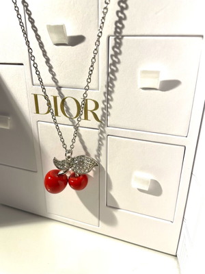 Necklace with cherry motif new
